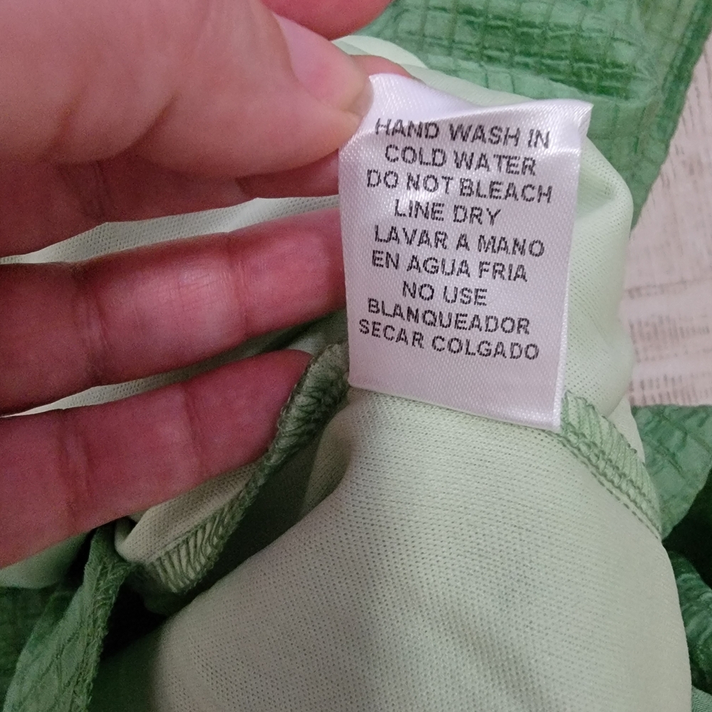 NWT Entro Green Gingham Maxi Dress Small Cottagecore Prairie - Picture 7 of 10